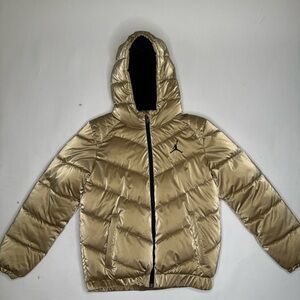 Air Jordan Kids Gold Puffer Jacket